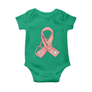 Endometrial Cancer Healthcare Warrior Baby Onesie Peach Stethoscope Nurse