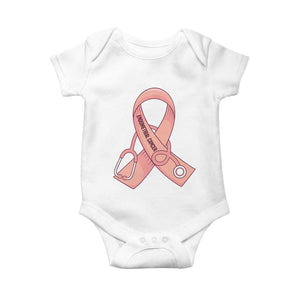Endometrial Cancer Healthcare Warrior Baby Onesie Peach Stethoscope Nurse