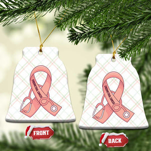 Endometrial Cancer Healthcare Warrior Ceramic Ornament Peach Stethoscope Nurse