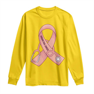 Endometrial Cancer Healthcare Warrior Long Sleeve Shirt Peach Stethoscope Nurse