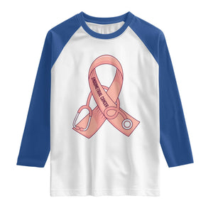 Endometrial Cancer Healthcare Warrior Raglan Shirt Peach Stethoscope Nurse