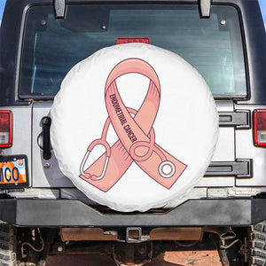 Endometrial Cancer Healthcare Warrior Spare Tire Cover Peach Stethoscope Nurse