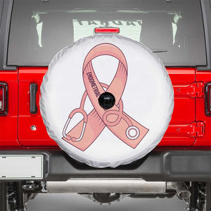 Endometrial Cancer Healthcare Warrior Spare Tire Cover Peach Stethoscope Nurse