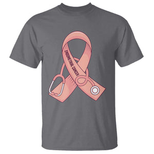 Endometrial Cancer Healthcare Warrior T Shirt Peach Stethoscope Nurse