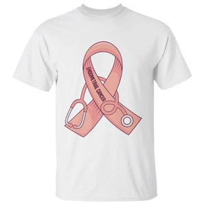 Endometrial Cancer Healthcare Warrior T Shirt Peach Stethoscope Nurse