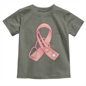 Endometrial Cancer Healthcare Warrior Toddler T Shirt Peach Stethoscope Nurse