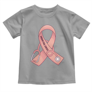 Endometrial Cancer Healthcare Warrior Toddler T Shirt Peach Stethoscope Nurse
