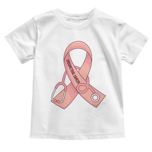 Endometrial Cancer Healthcare Warrior Toddler T Shirt Peach Stethoscope Nurse