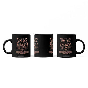 Endometrial Cancer Warrior Tiger Coffee Mug Strength Courage Hope