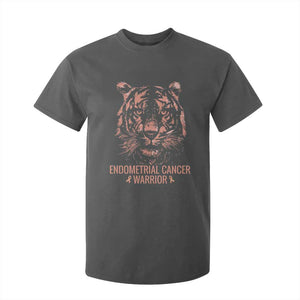 Endometrial Cancer Warrior Tiger T Shirt For Kid Strength Courage Hope