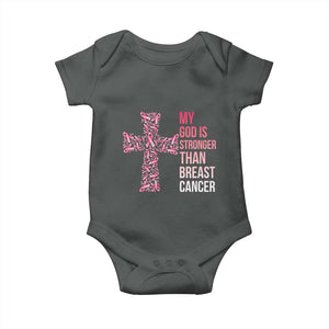 My God Is Stronger Than Breast Cancer Survivor Hope Gift Baby Onesie