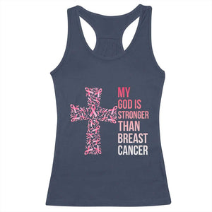 My God Is Stronger Than Breast Cancer Survivor Hope Gift Racerback Tank Top
