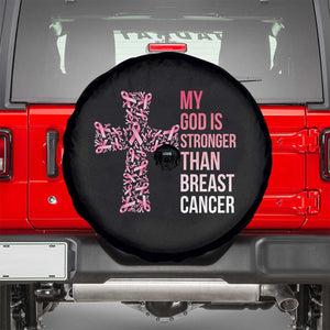 My God Is Stronger Than Breast Cancer Survivor Hope Gift Spare Tire Cover