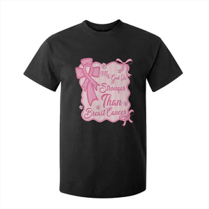 My God Is Stronger Than Breast Cancer T Shirt For Kid Christian Support Gift