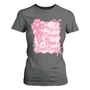My God Is Stronger Than Breast Cancer T Shirt For Women Christian Support Gift