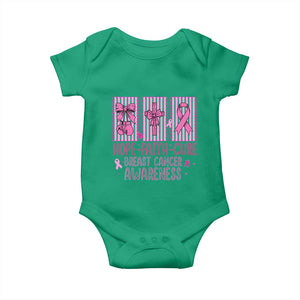 Hope Faith Cure Breast Cancer Awareness Baby Onesie Pink Ribbon Survivor Support Gift