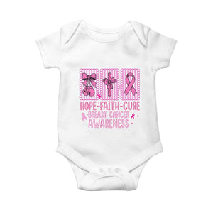 Hope Faith Cure Breast Cancer Awareness Baby Onesie Pink Ribbon Survivor Support Gift
