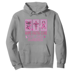 Hope Faith Cure Breast Cancer Awareness Hoodie Pink Ribbon Survivor Support Gift