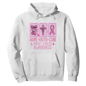 Hope Faith Cure Breast Cancer Awareness Hoodie Pink Ribbon Survivor Support Gift