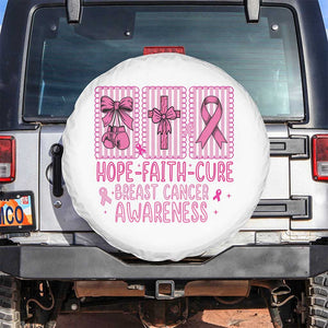 Hope Faith Cure Breast Cancer Awareness Spare Tire Cover Pink Ribbon Survivor Support Gift