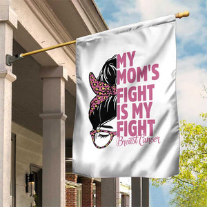 Breast Cancer Support Garden Flag My Moms Fight My Fight
