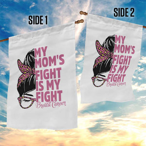 Breast Cancer Support Garden Flag My Moms Fight My Fight