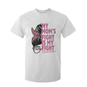 Breast Cancer Support T Shirt For Kid My Moms Fight My Fight