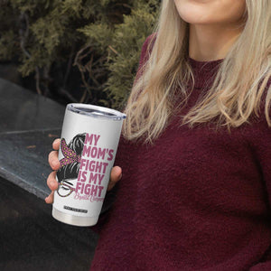 Breast Cancer Support Tumbler Cup My Moms Fight My Fight