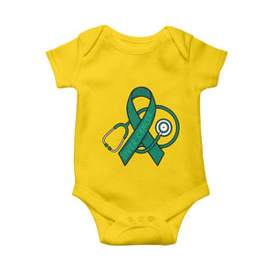 Liver Cancer Strong Nurse Warrior Baby Onesie Stethoscope Healthcare Support Gift