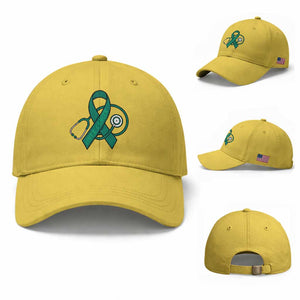 Liver Cancer Strong Nurse Warrior Baseball Cap Stethoscope Healthcare Support Gift