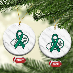 Liver Cancer Strong Nurse Warrior Ceramic Ornament Stethoscope Healthcare Support Gift