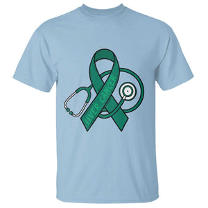 Liver Cancer Strong Nurse Warrior T Shirt Stethoscope Healthcare Support Gift