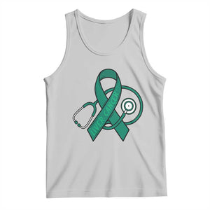 Liver Cancer Strong Nurse Warrior Tank Top Stethoscope Healthcare Support Gift