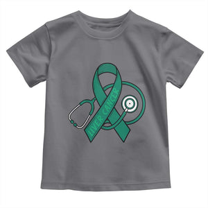 Liver Cancer Strong Nurse Warrior Toddler T Shirt Stethoscope Healthcare Support Gift