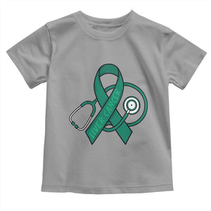 Liver Cancer Strong Nurse Warrior Toddler T Shirt Stethoscope Healthcare Support Gift