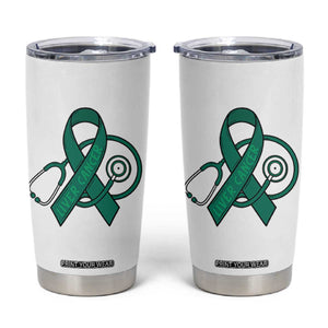 Liver Cancer Strong Nurse Warrior Tumbler Cup Stethoscope Healthcare Support Gift
