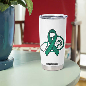 Liver Cancer Strong Nurse Warrior Tumbler Cup Stethoscope Healthcare Support Gift