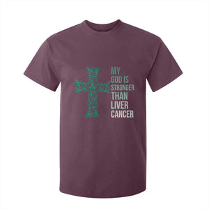 My God Is Stronger Than Liver Cancer T Shirt For Kid Faith Hope Support Gift