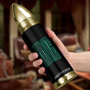 Strike Out Liver Cancer Baseball Bullet Tumbler American Flag Support Gift