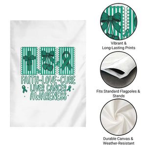 Faith Love And Cure Liver Cancer Awareness Garden Flag Hope Survivor Support