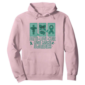 Faith Love And Cure Liver Cancer Awareness Hoodie Hope Survivor Support