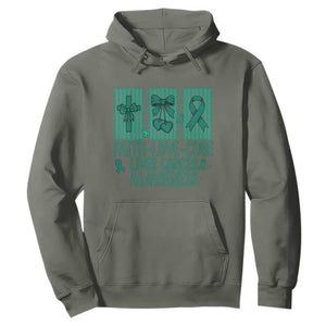 Faith Love And Cure Liver Cancer Awareness Hoodie Hope Survivor Support