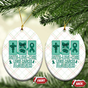 Faith Love And Cure Liver Cancer Awareness Ceramic Ornament Hope Survivor Support
