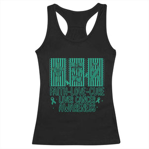 Faith Love And Cure Liver Cancer Awareness Racerback Tank Top Hope Survivor Support