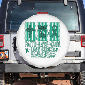 Faith Love And Cure Liver Cancer Awareness Spare Tire Cover Hope Survivor Support
