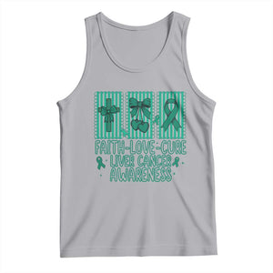 Faith Love And Cure Liver Cancer Awareness Tank Top Hope Survivor Support