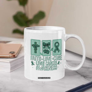Faith Love And Cure Liver Cancer Awareness Coffee Mug Hope Survivor Support