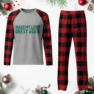 Make My Liver Great Again Plaid Pajama Set Liver Cancer Support Gift