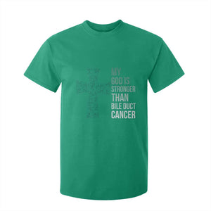 My God Is Stronger Than Bile Duct Cancer T Shirt For Kid Faith Over Fear Support Gift