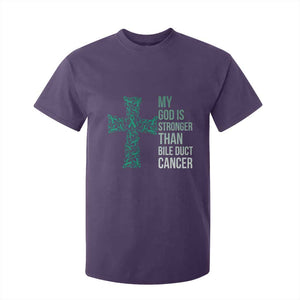 My God Is Stronger Than Bile Duct Cancer T Shirt For Kid Faith Over Fear Support Gift